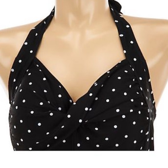 22W Ocean Dream Retro Boy Leg Halter 1 piece Swimsuit - never worn - Picture 3 of 6